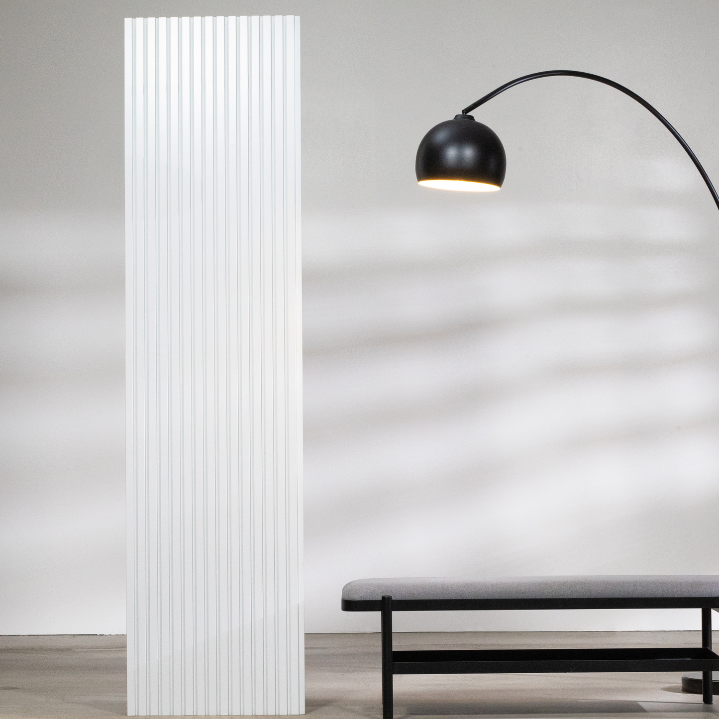 MURONOVA | White | Acoustic Wood Wall Panels | Soundproof Slat Wall Paneling | Decorative 3D Wall Panels | wall panels for interior wall decor | wall decor living room (1 pack of 94.5" x 23.4)")