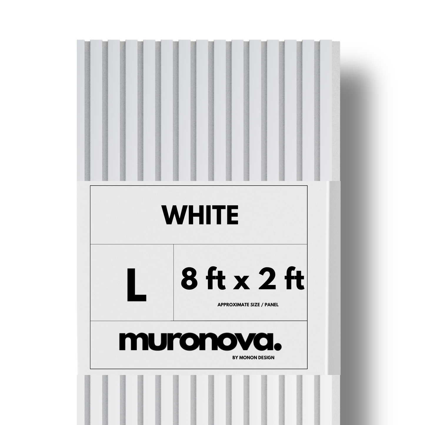 MURONOVA | White | Acoustic Wood Wall Panels | Soundproof Slat Wall Paneling | Decorative 3D Wall Panels | wall panels for interior wall decor | wall decor living room (1 pack of 94.5" x 23.4)")