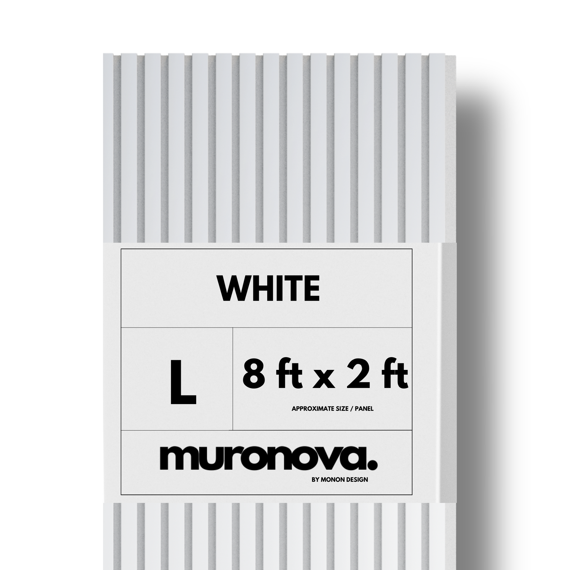 MURONOVA | White | Acoustic Wood Wall Panels | Soundproof Slat